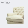 Modern upholstered wooden arm chairs made in china